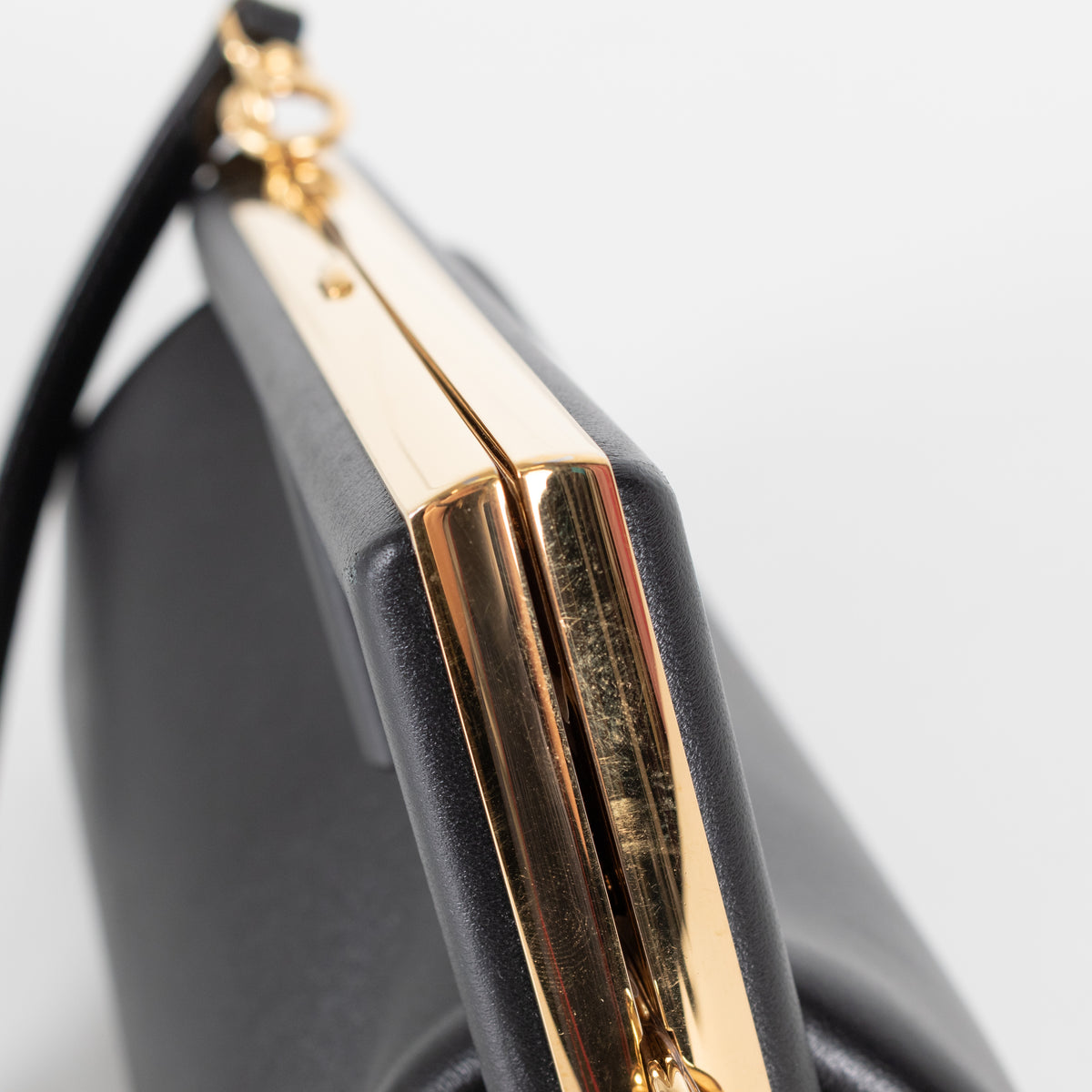 Fendi Black Leather Fendi First Crossbody Bag