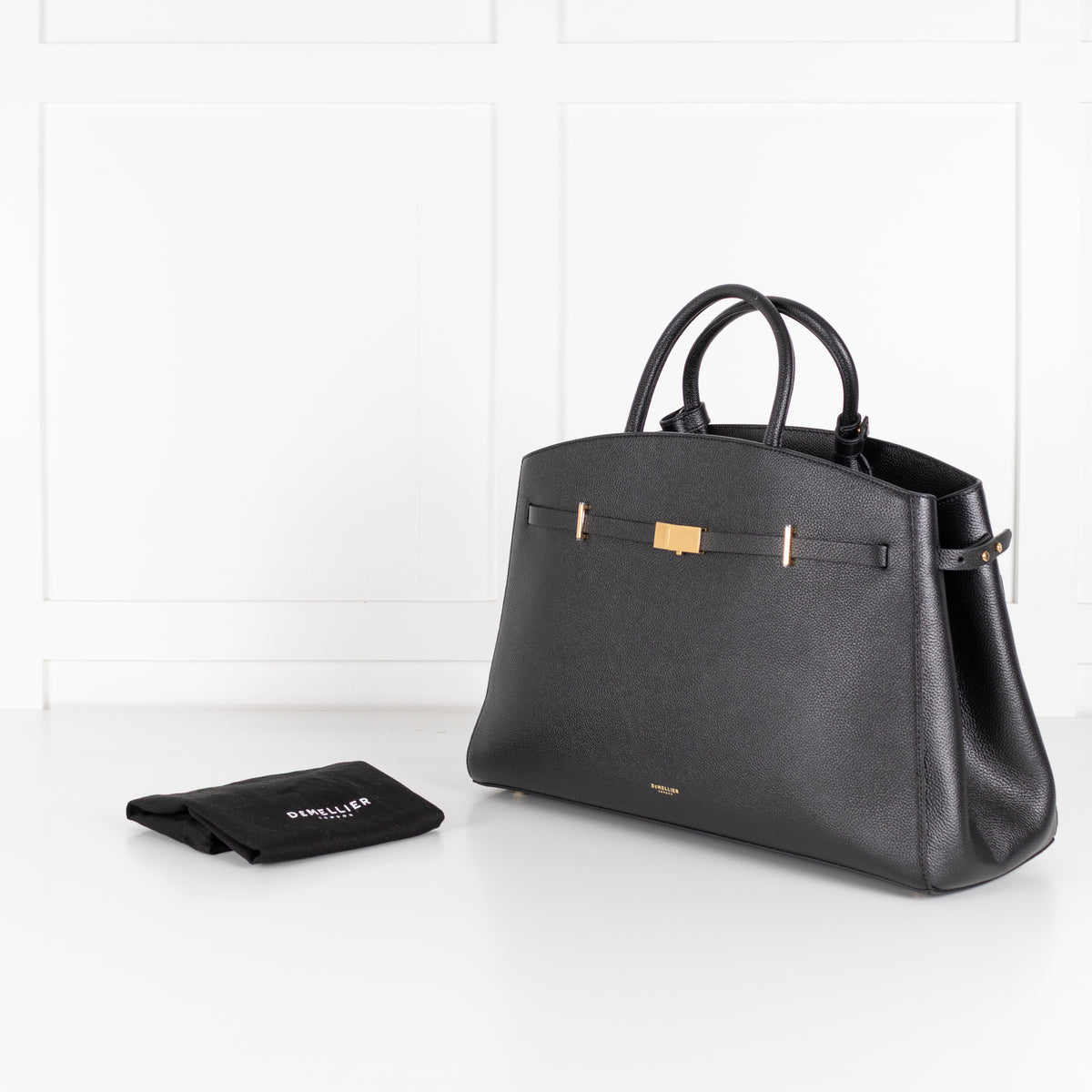 DeMellier The Hudson Black Leather Tote