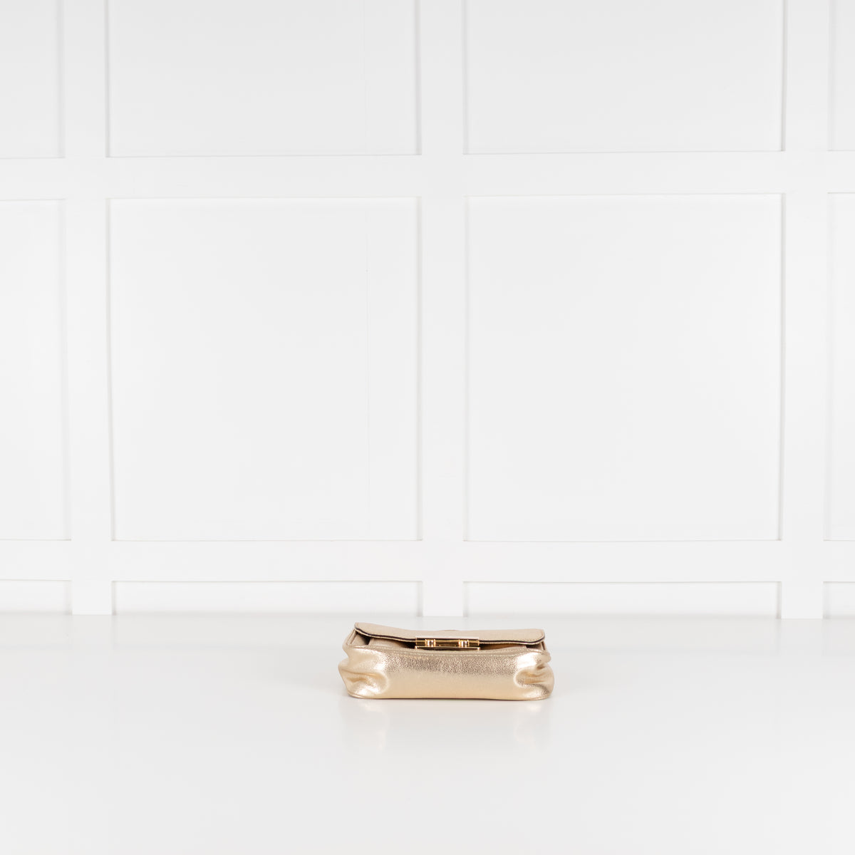 Michael Kors Gold Sloan Metaillic Leather Chain Small Crossbody