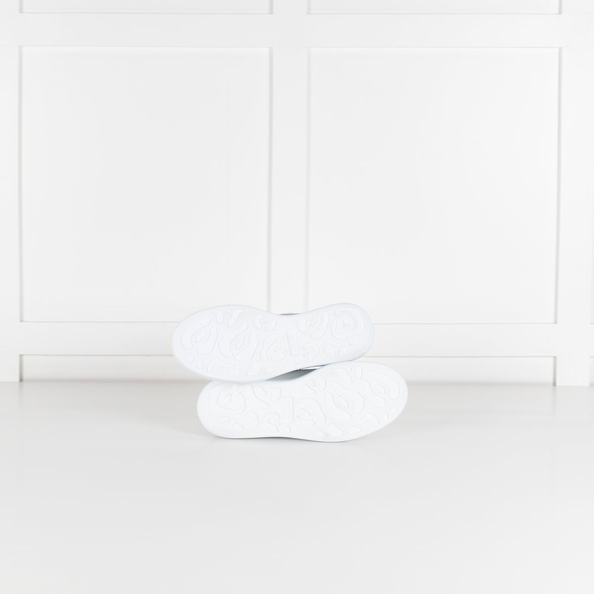Alexander McQueen White Diamante Detail Oversized Trainers