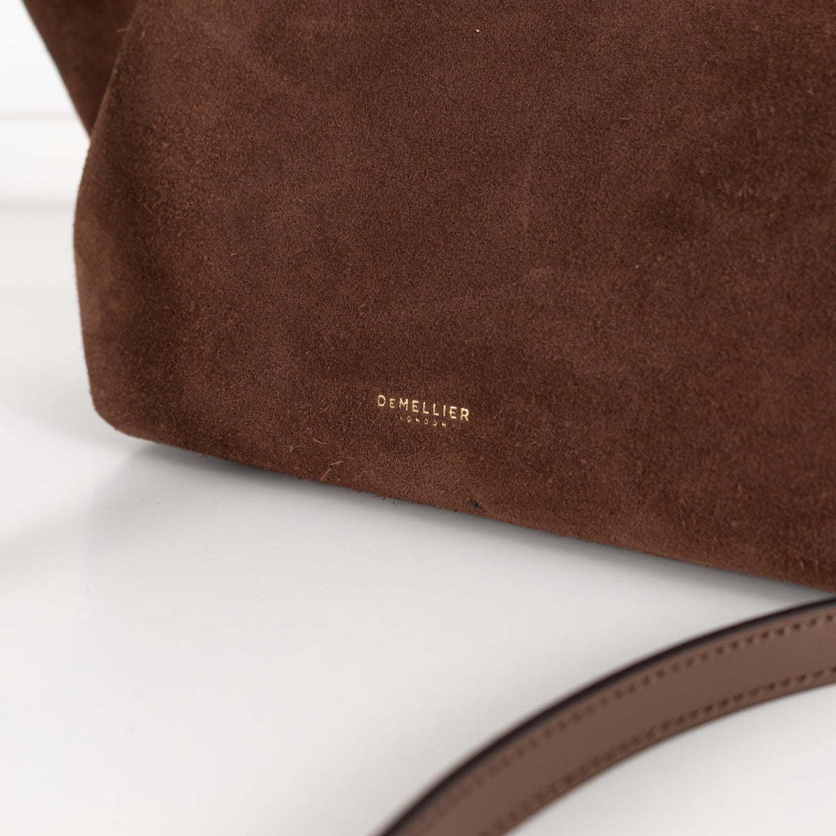 DeMellier The Midi New York Brown Suede Bag