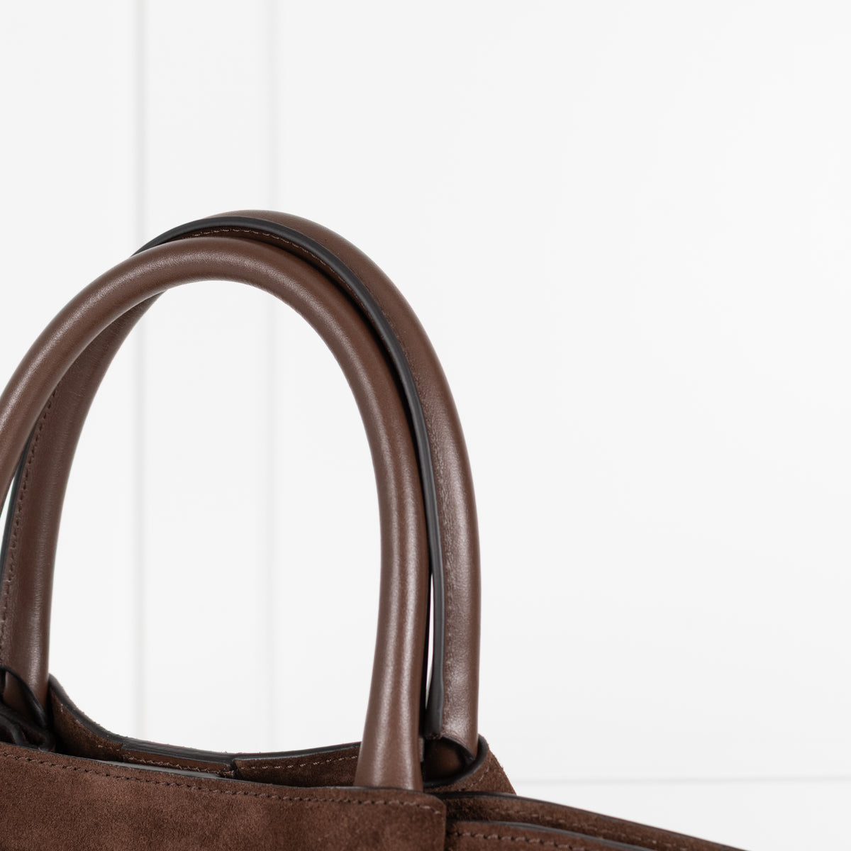 DeMellier The Midi New York Brown Suede Bag