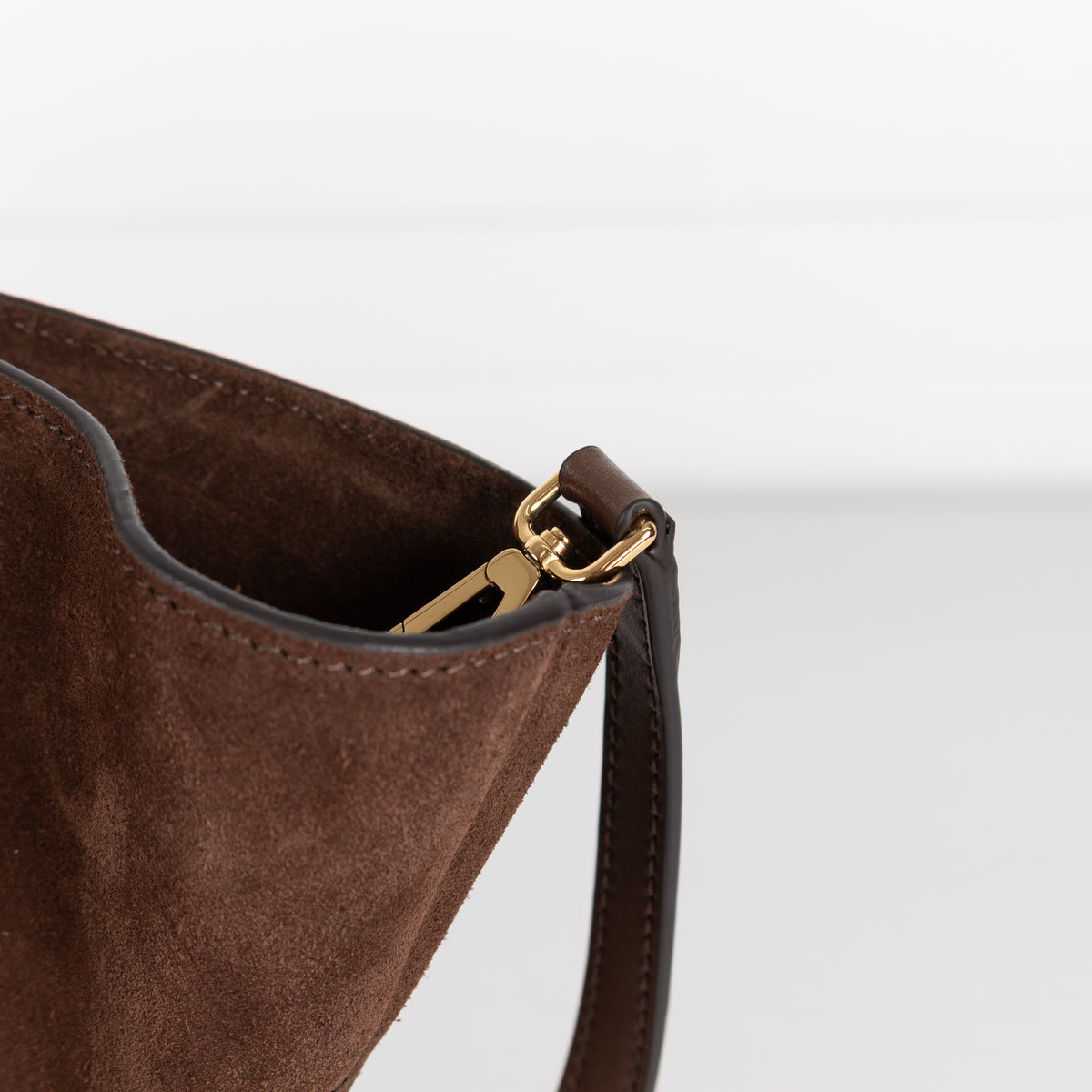 DeMellier The Midi New York Brown Suede Bag