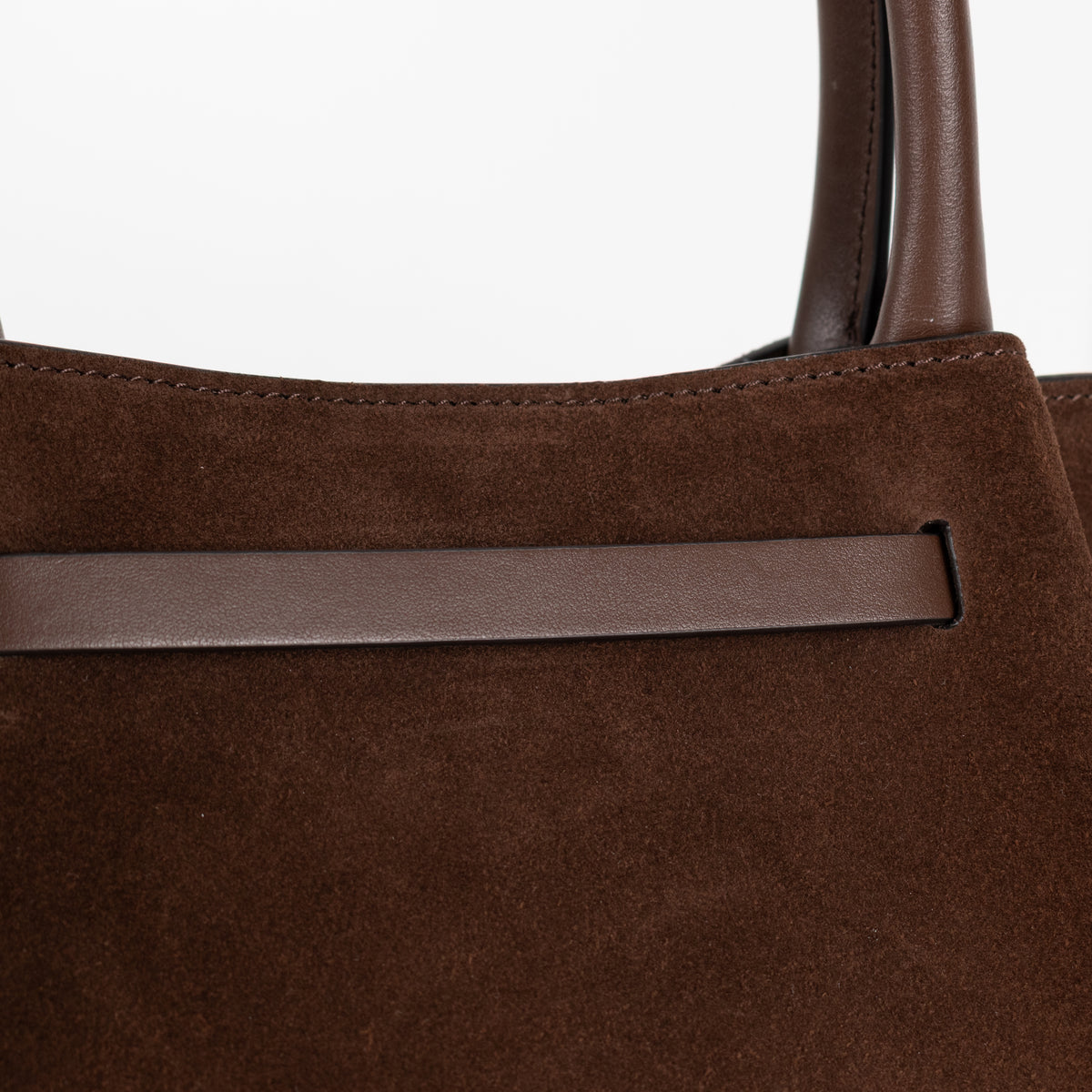 DeMellier The Midi New York Brown Suede Bag