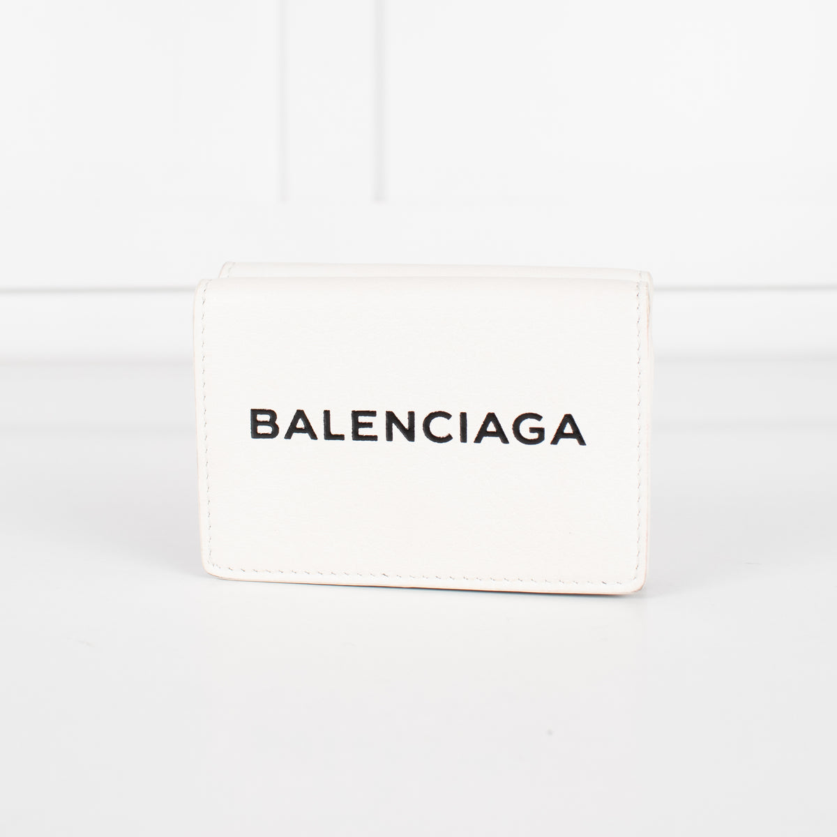 Balenciaga White Tri Fold Wallet