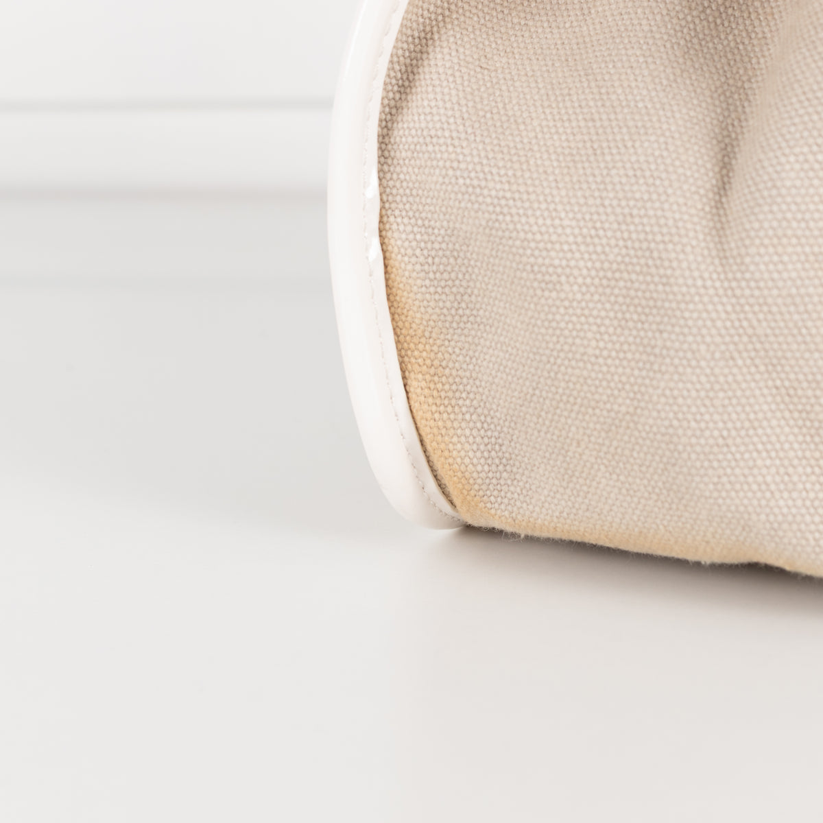 Tila March Cream Bag with Patent Trim