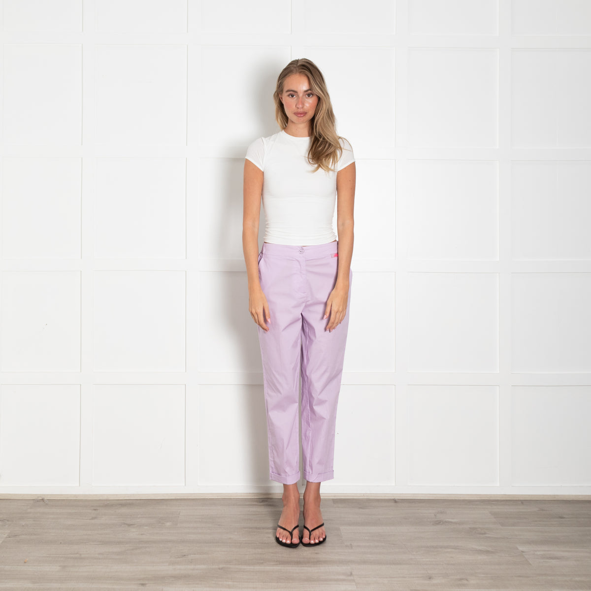 Twinset Actitude Lilac Cotton Trousers