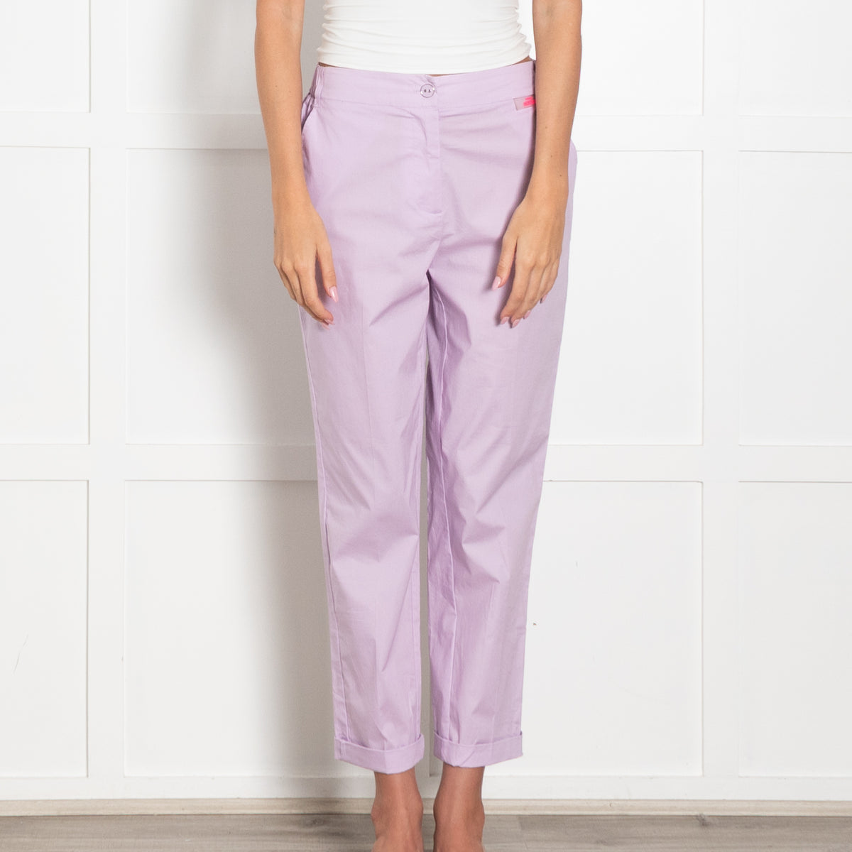 Twinset Actitude Lilac Cotton Trousers