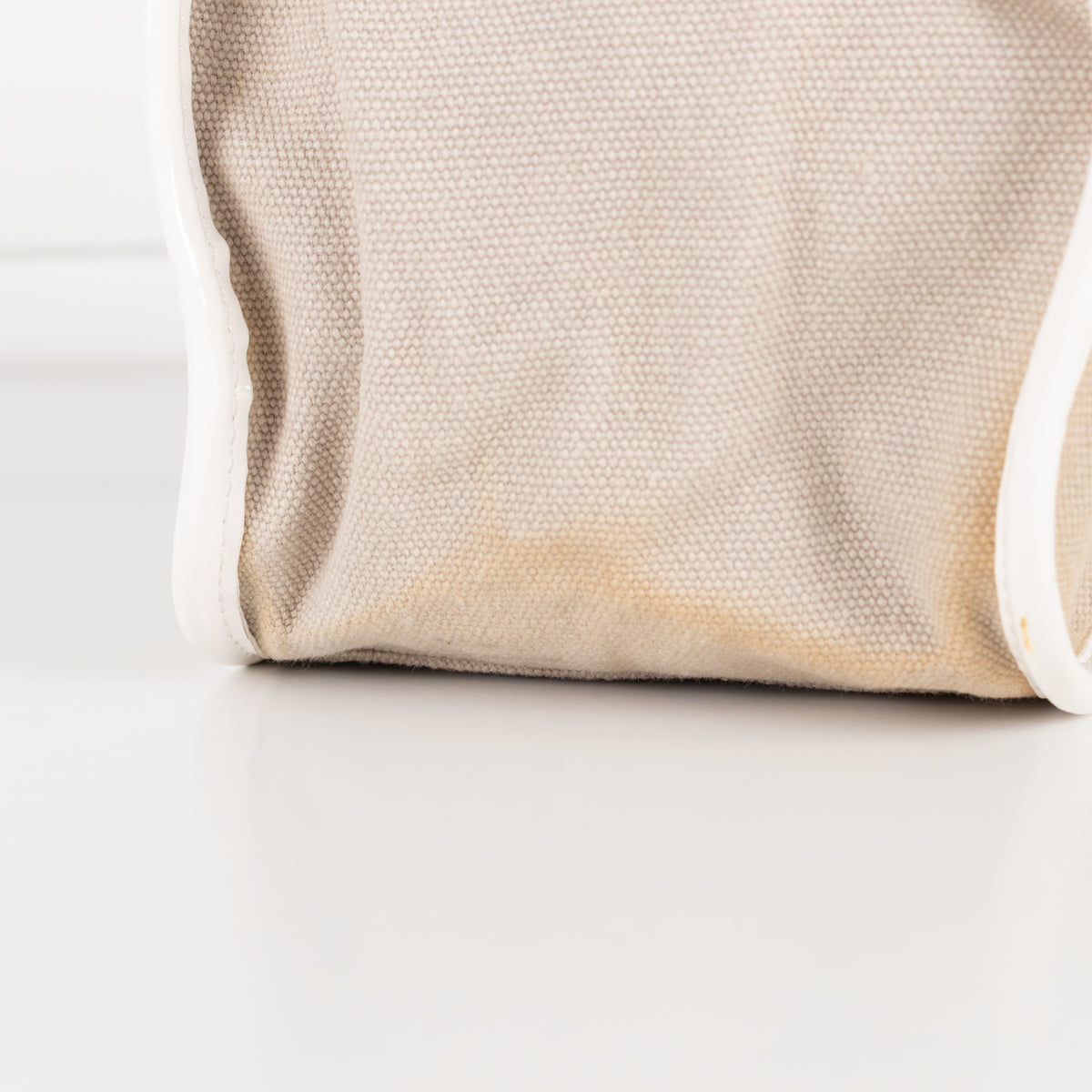 Tila March Cream Bag with Patent Trim