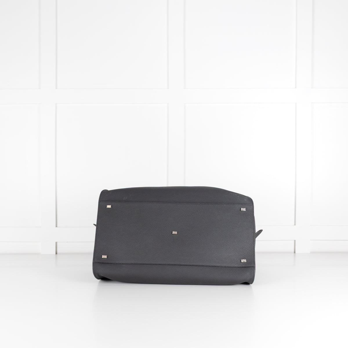 The Row Black Pebbled Leather Margaux 17 Bag