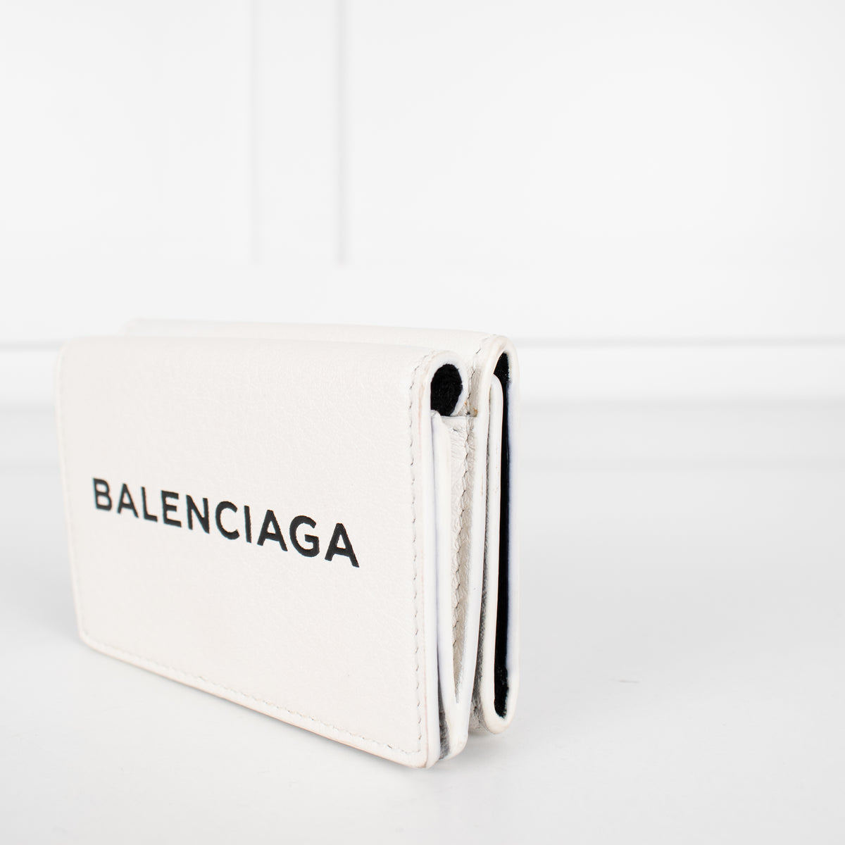 Balenciaga White Tri Fold Wallet