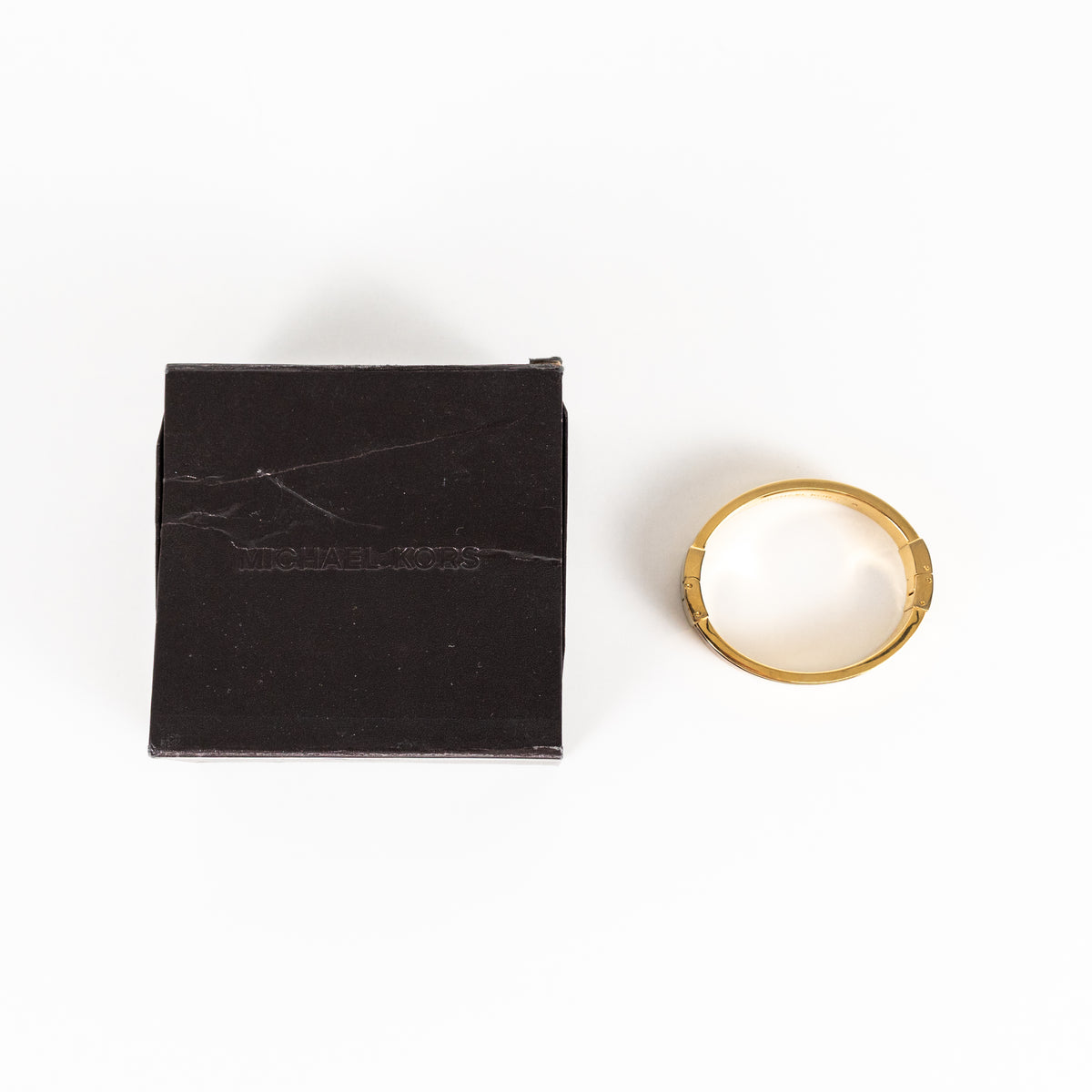 Michael Kors Gold Tortoise Hinge Bangle Bracelet