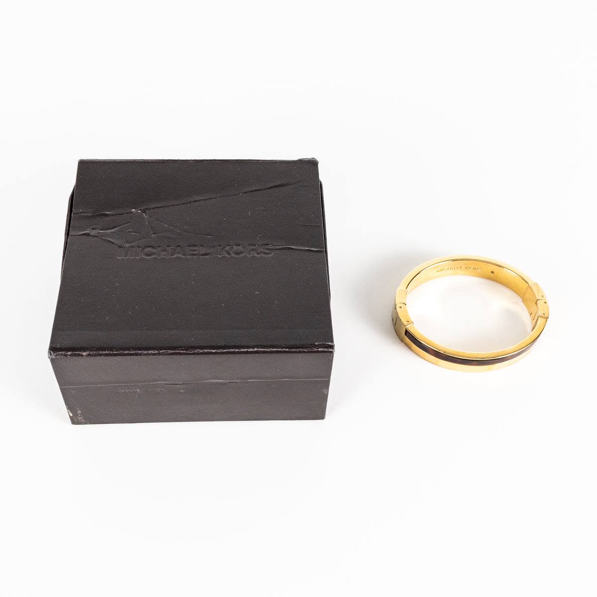 Michael Kors Gold Tortoise Hinge Bangle Bracelet