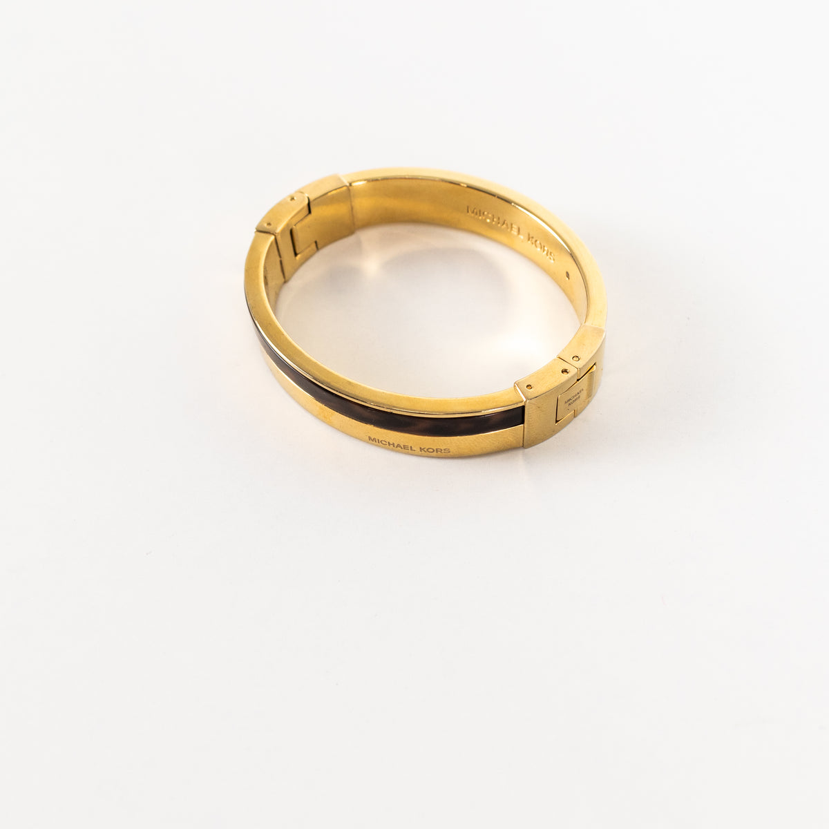Michael Kors Gold Tortoise Hinge Bangle Bracelet