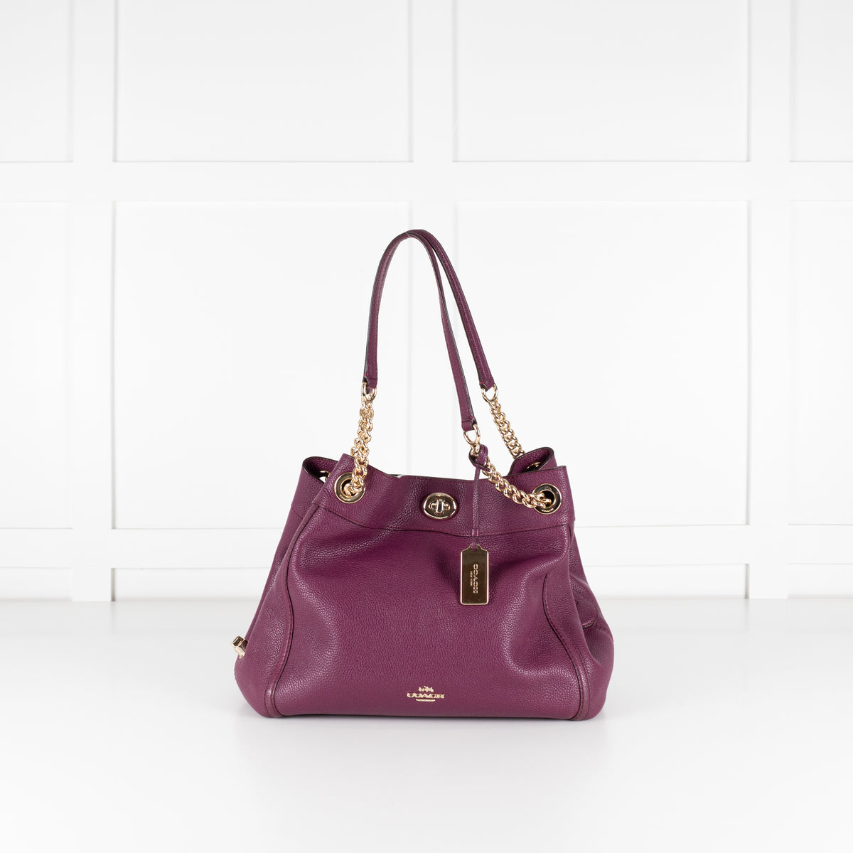 Coach Purple Edie Tote Bag