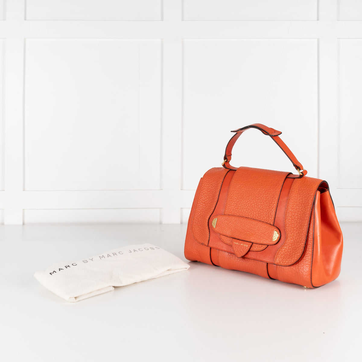 Marc Jacobs Orange Leather Thompson Satchel