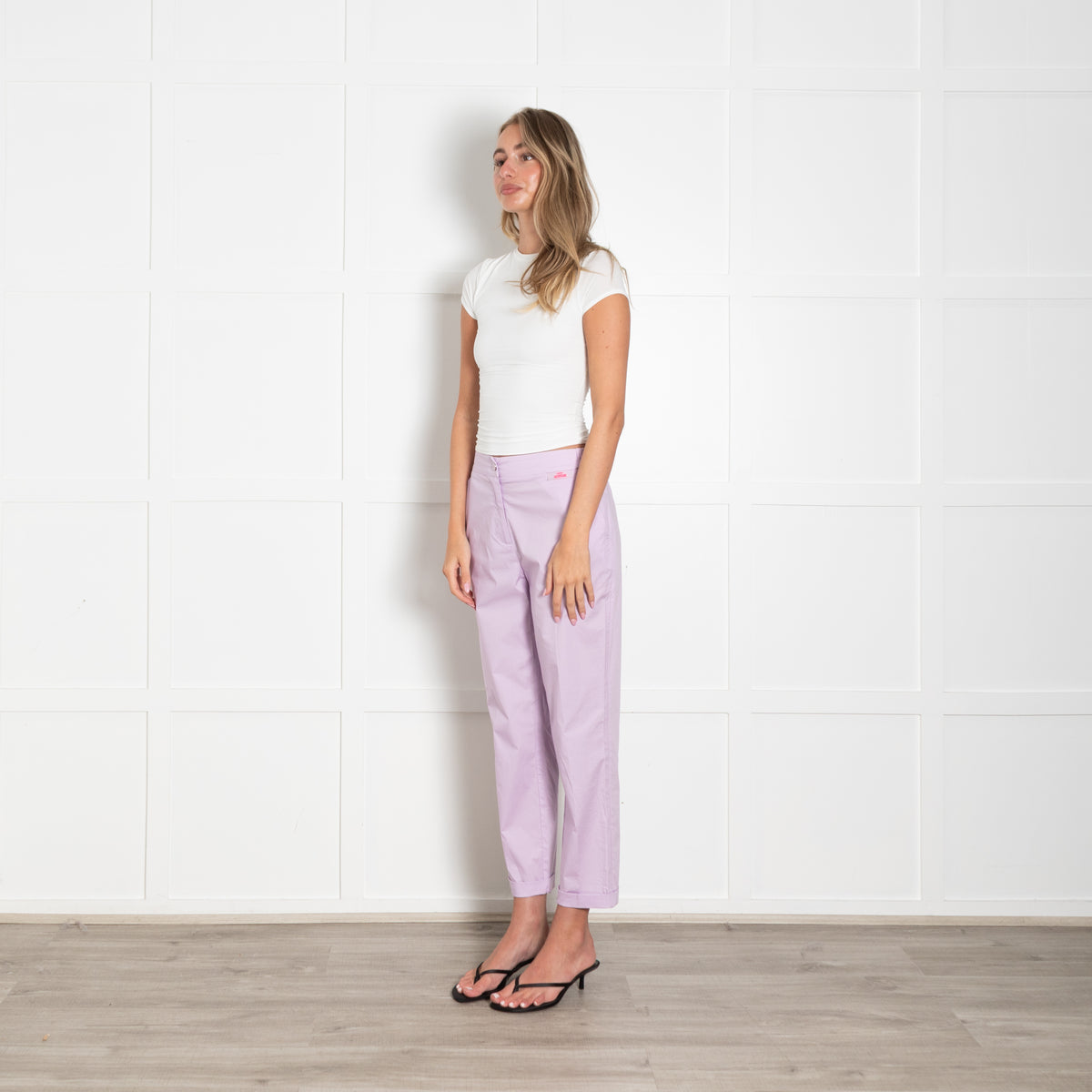 Twinset Actitude Lilac Cotton Trousers