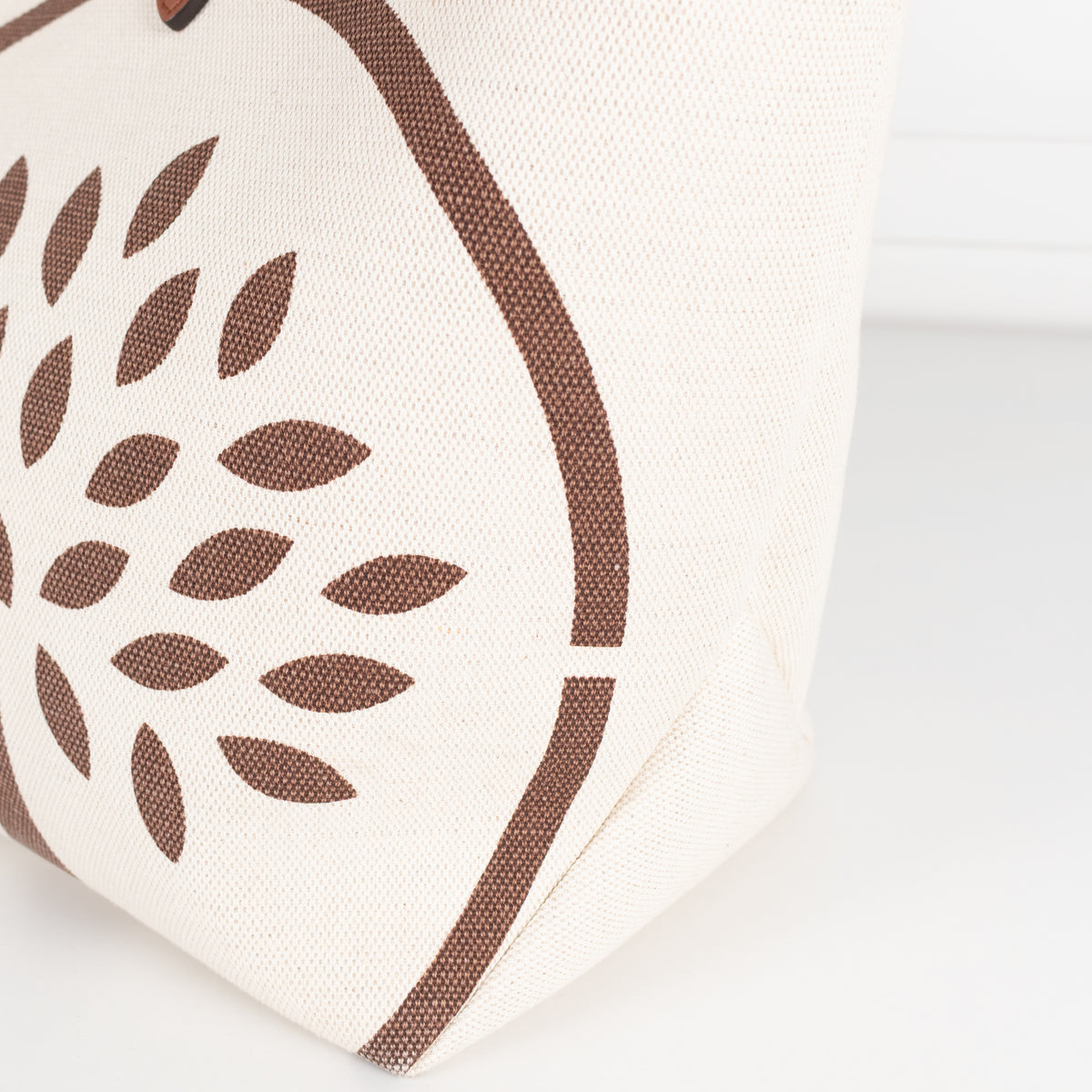 Mulberry Canvas Logo Print Braided Handle Tote Bag