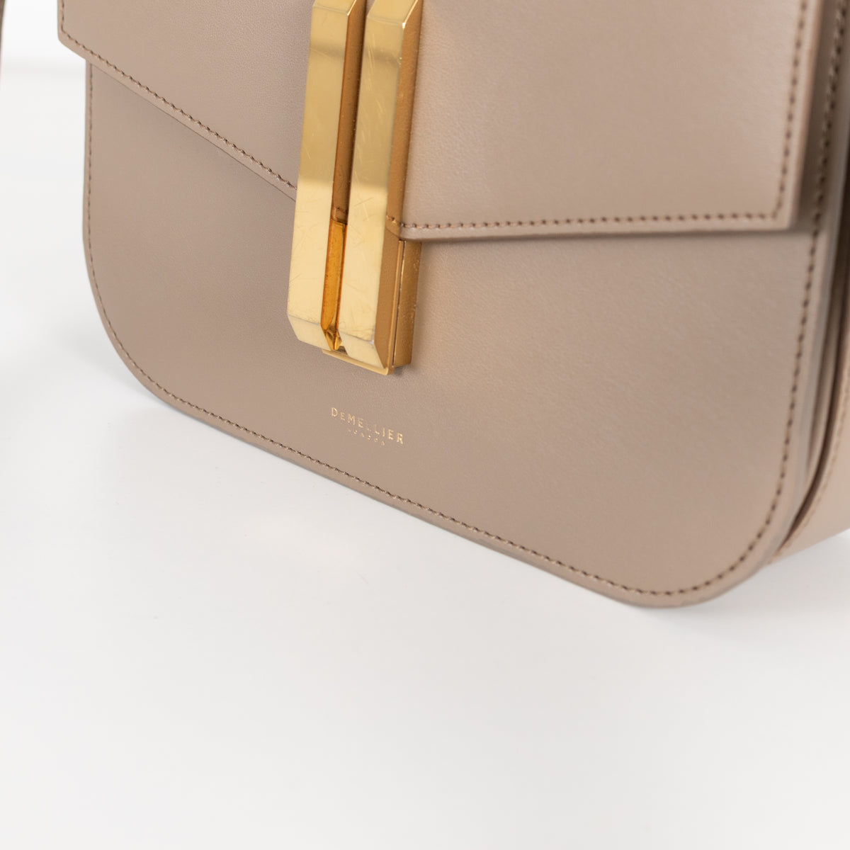 DeMellier The Vancouver Taupe Leather Crossbody Bag