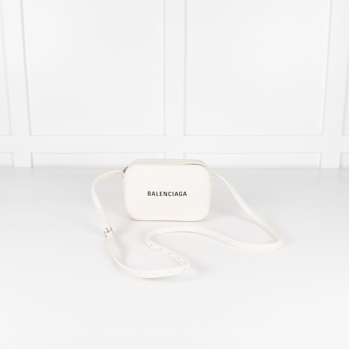 Balenciaga White Logo Cassette Crossbody