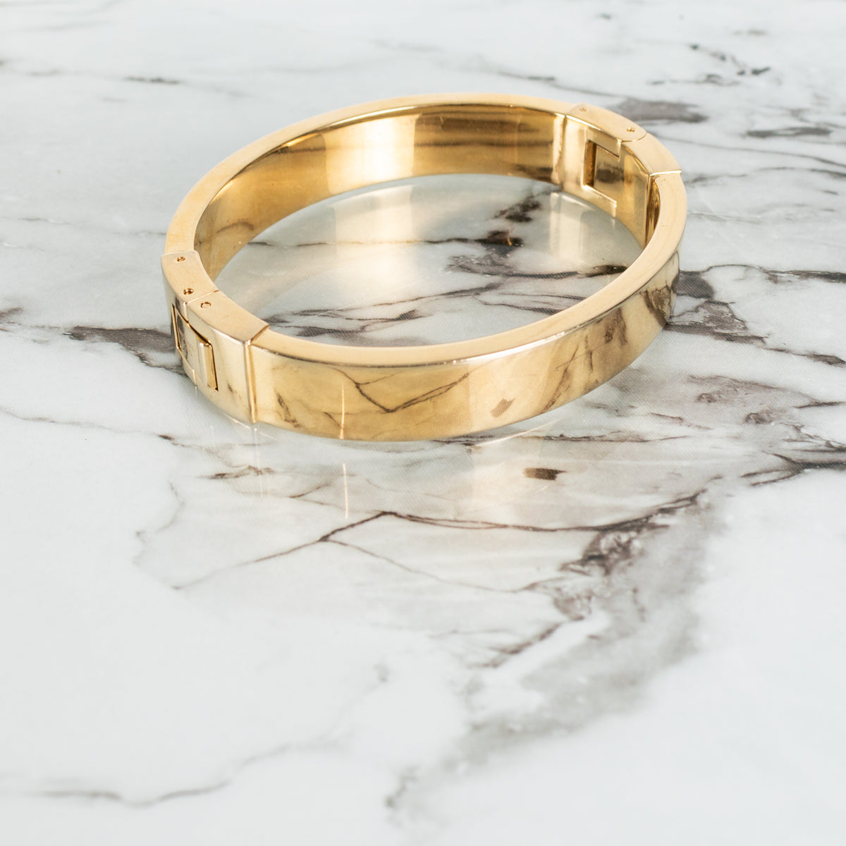 Michael Kors Gold Tortoise Hinge Bangle Bracelet