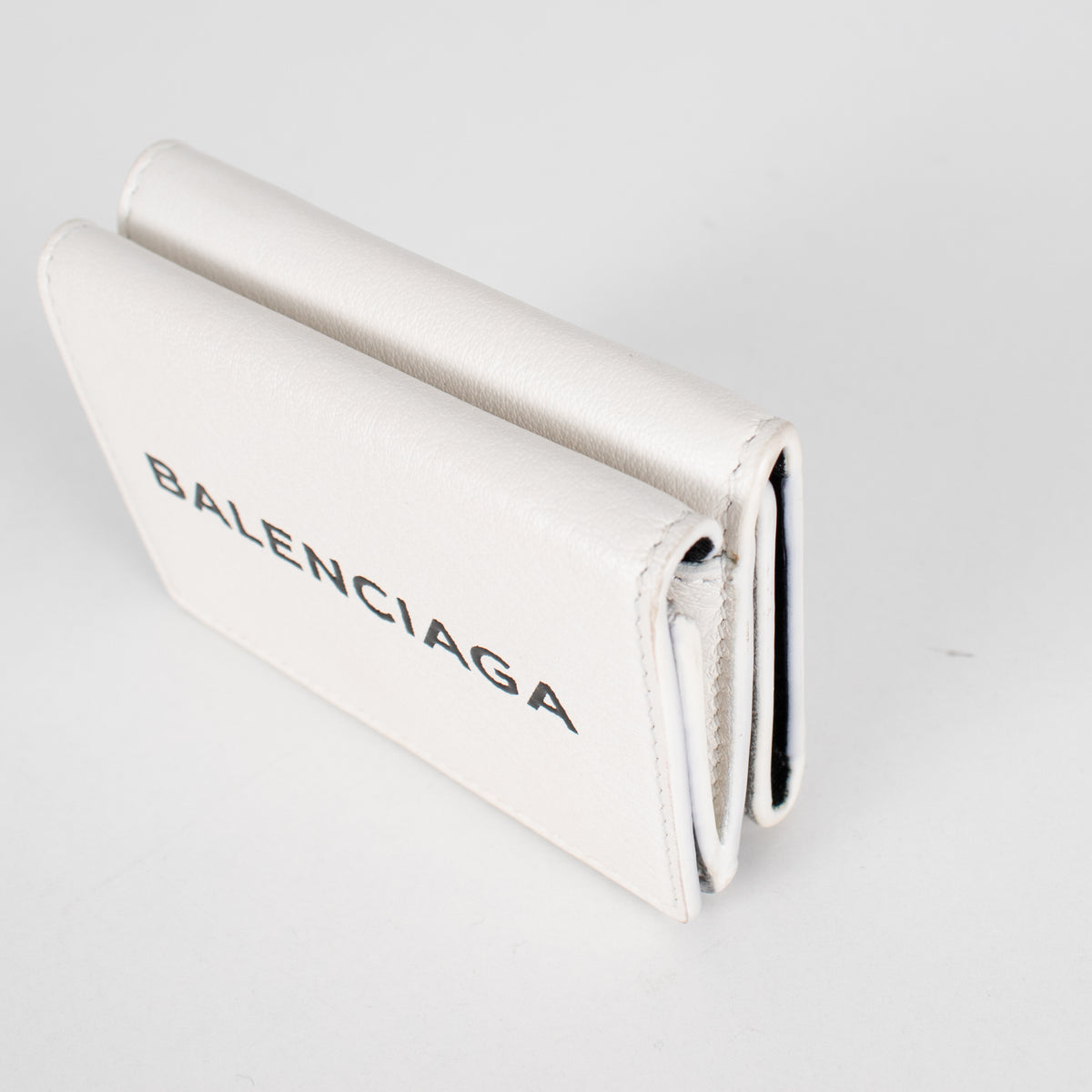 Balenciaga White Tri Fold Wallet