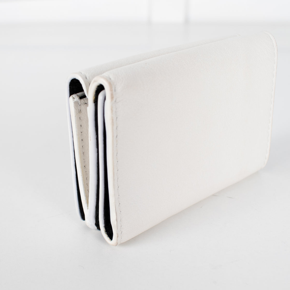 Balenciaga White Tri Fold Wallet