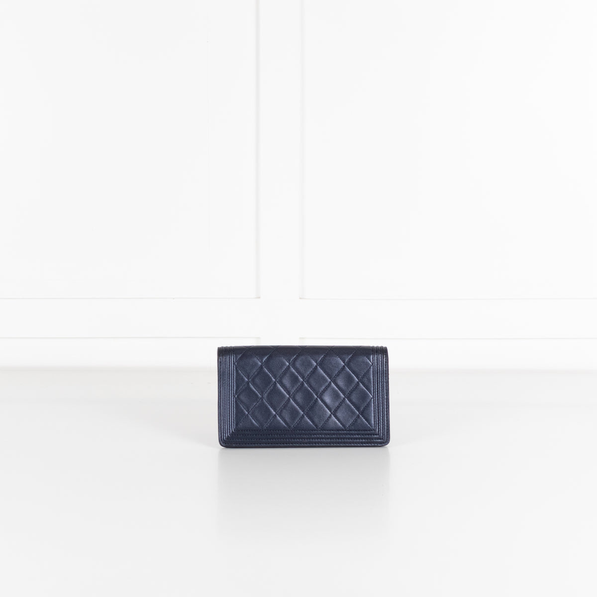 Chanel Navy Blue Leather Boy Wallet
