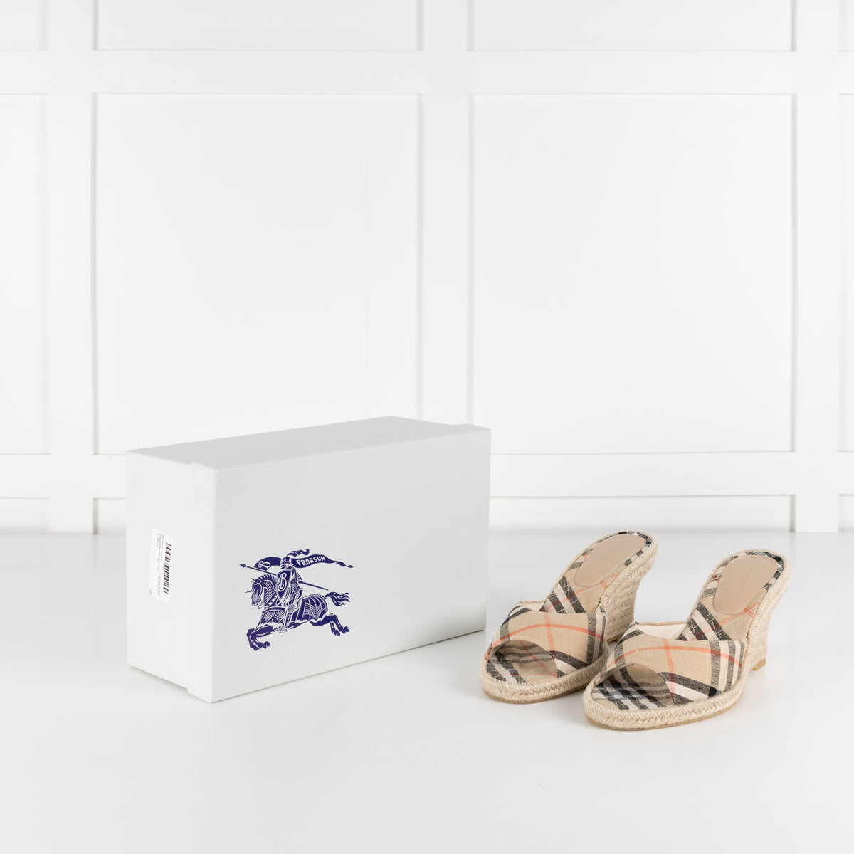 Burberry Check Espadrille Wedge