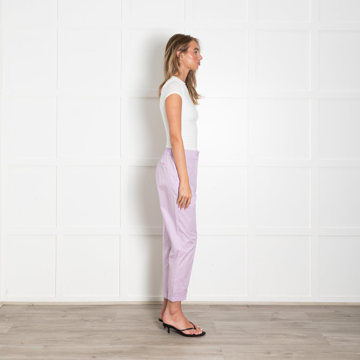 Twinset Actitude Lilac Cotton Trousers