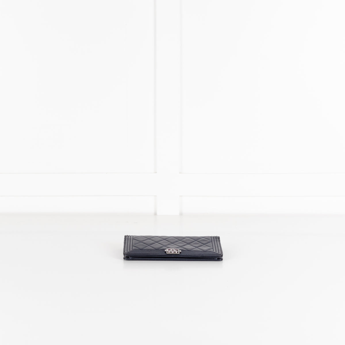 Chanel Navy Blue Leather Boy Wallet