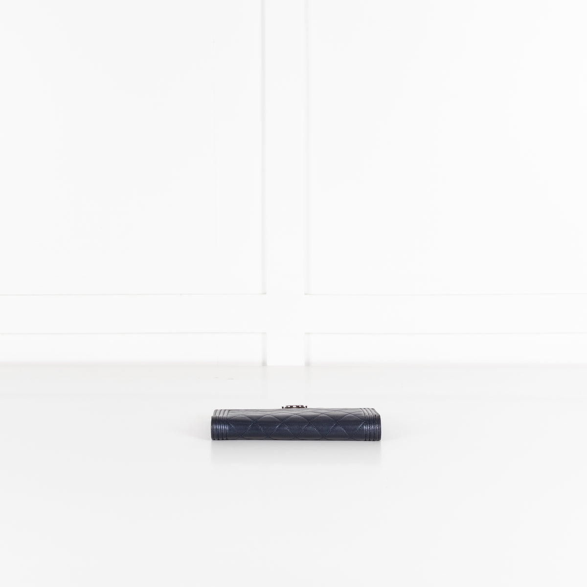 Chanel Navy Blue Leather Boy Wallet
