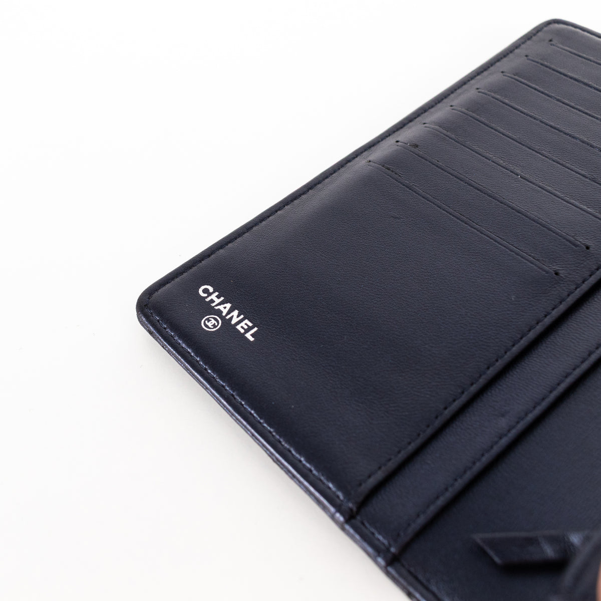 Chanel Navy Blue Leather Boy Wallet