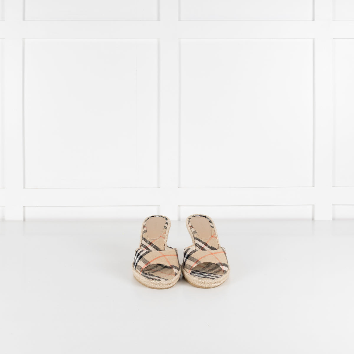 Burberry Check Espadrille Wedge