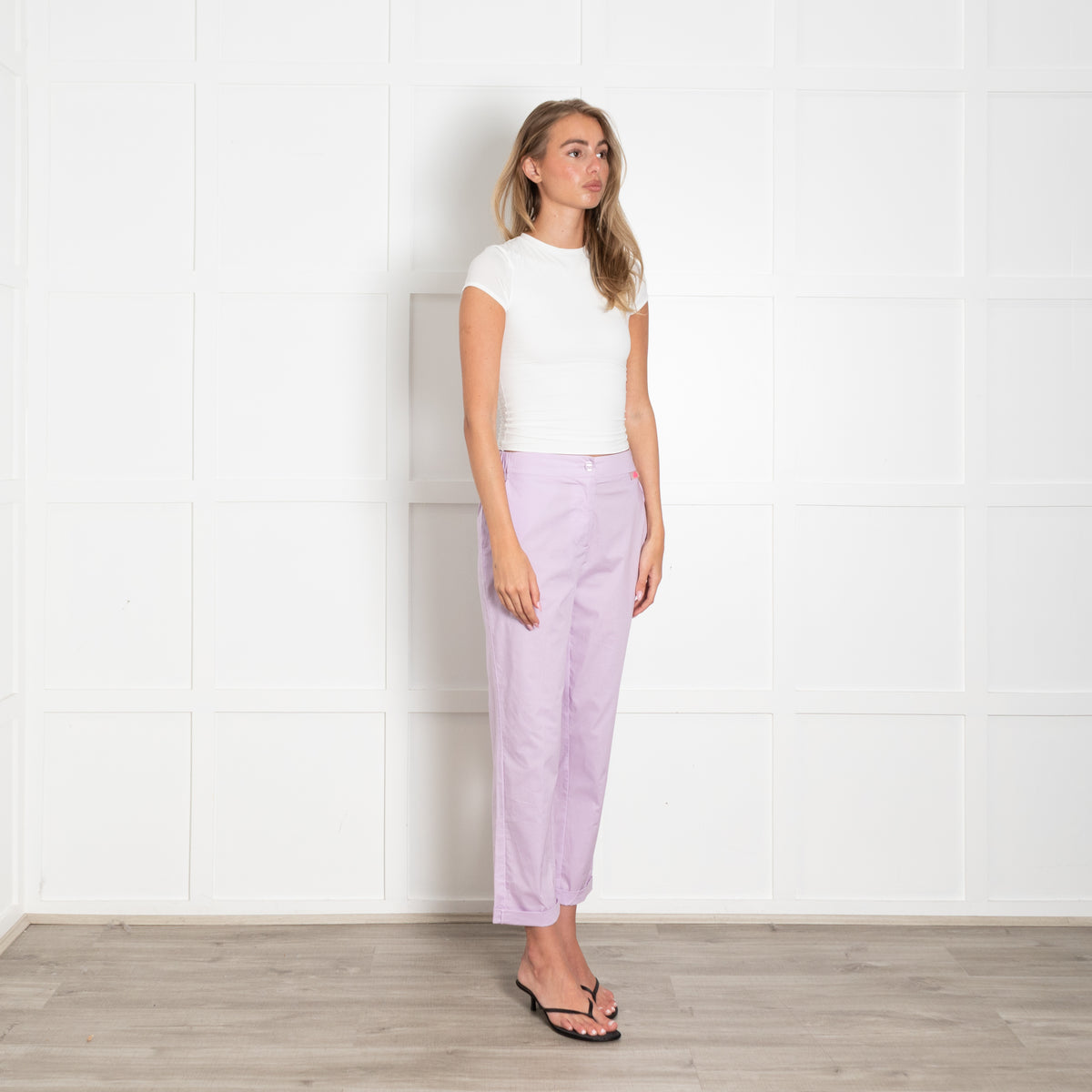 Twinset Actitude Lilac Cotton Trousers