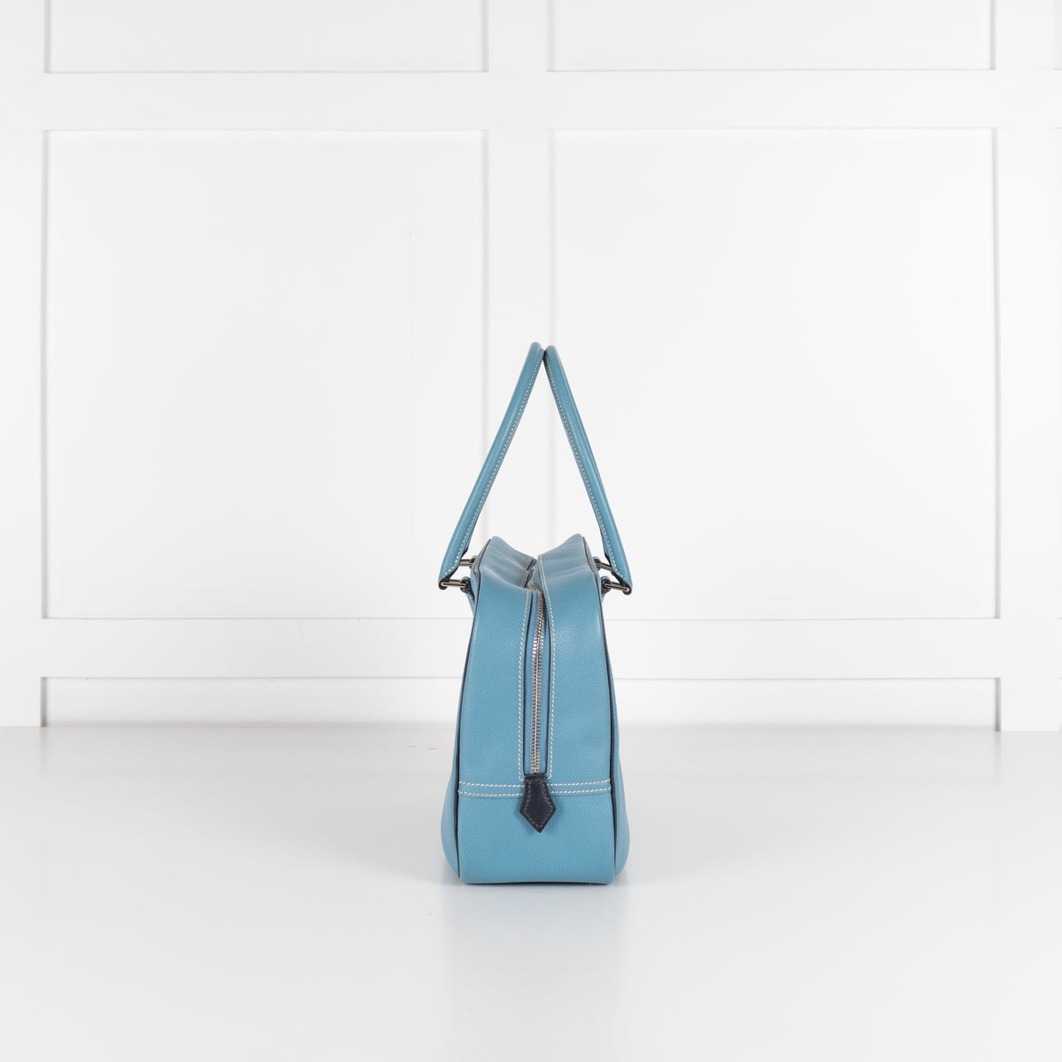 Hermes Blue Plume Epsom Leather Handbag