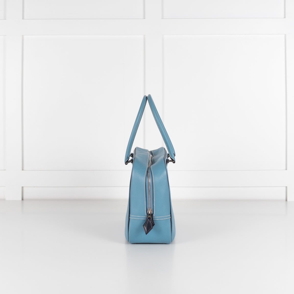Hermes Blue Plume Epsom Leather Handbag