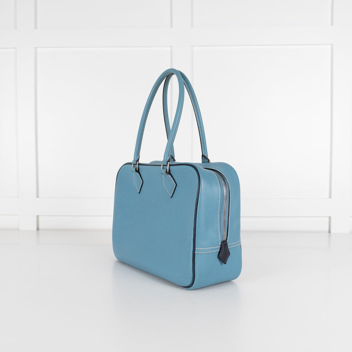 Hermes Blue Plume Epsom Leather Handbag