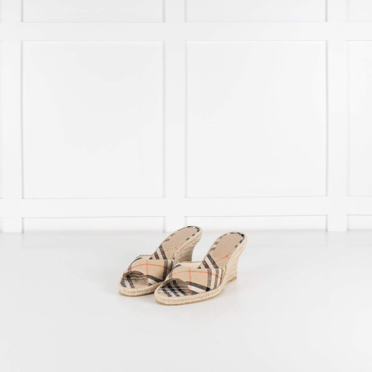 Burberry Check Espadrille Wedge