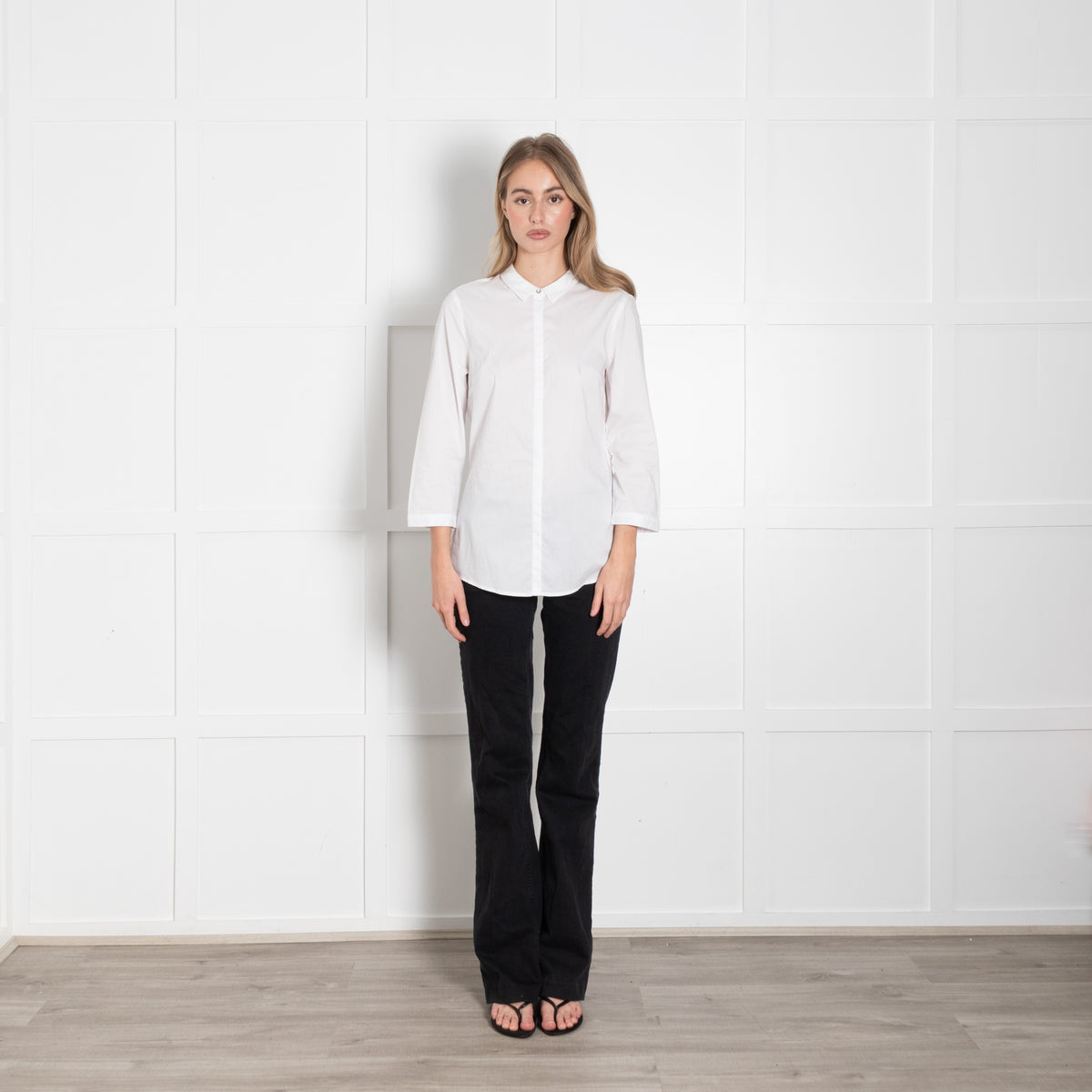 Philosophy Blues Original White Shirt With Crystal Top Button