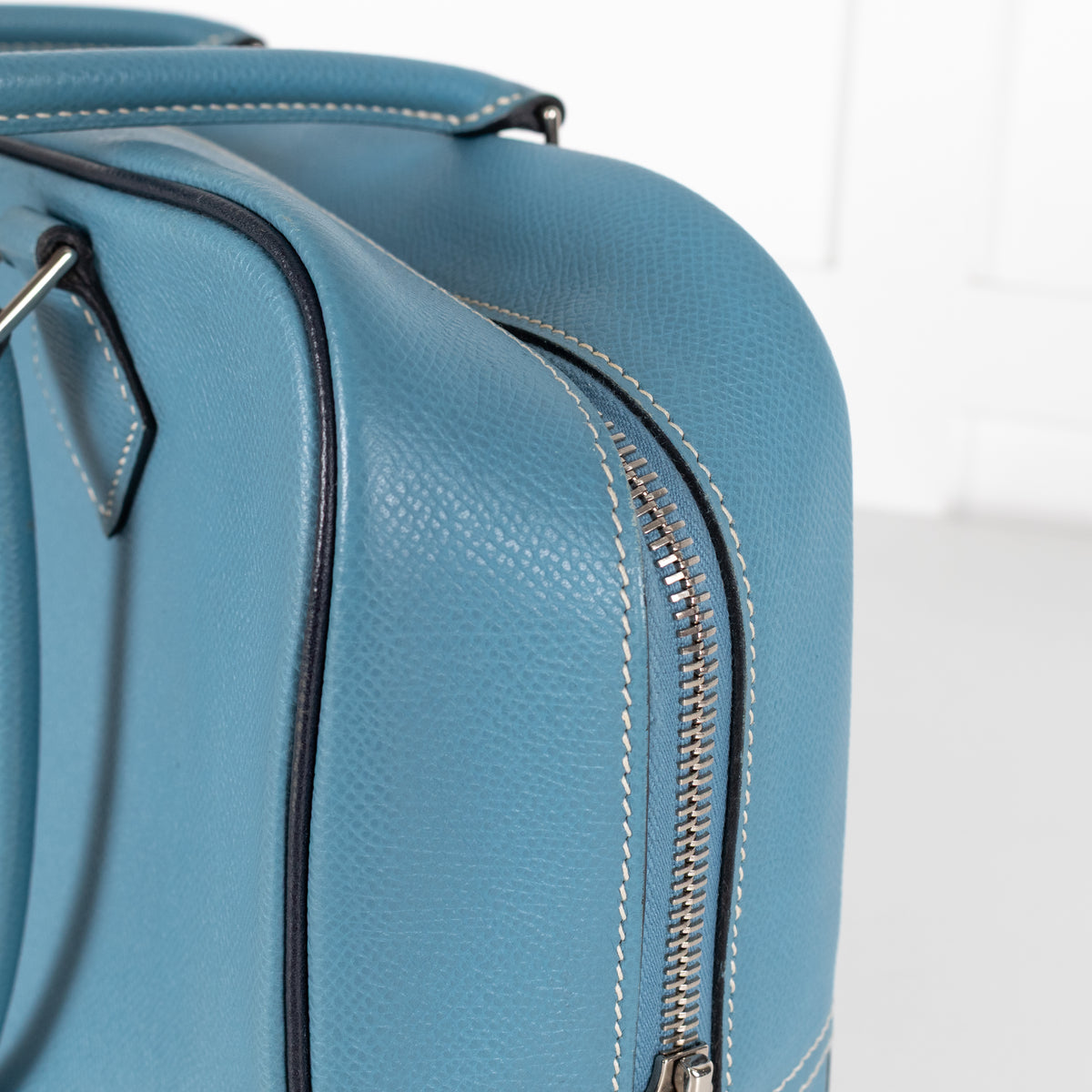 Hermes Blue Plume Epsom Leather Handbag