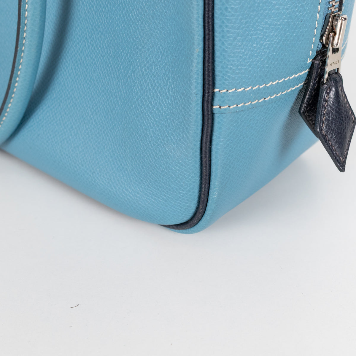 Hermes Blue Plume Epsom Leather Handbag