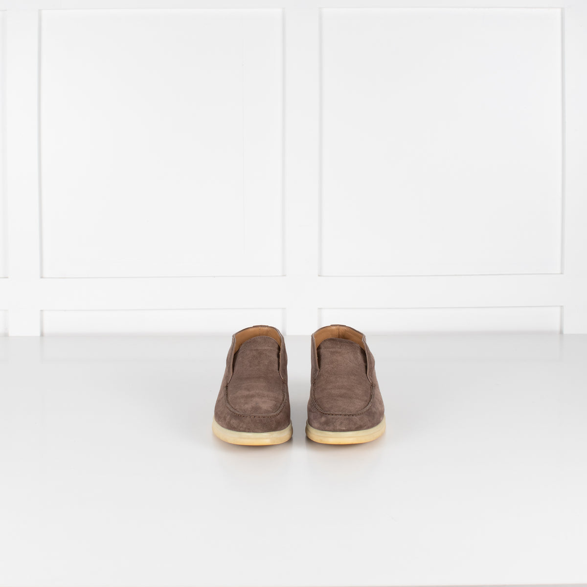 Loro Piana Beige Suede Open Walk Ankle Boots