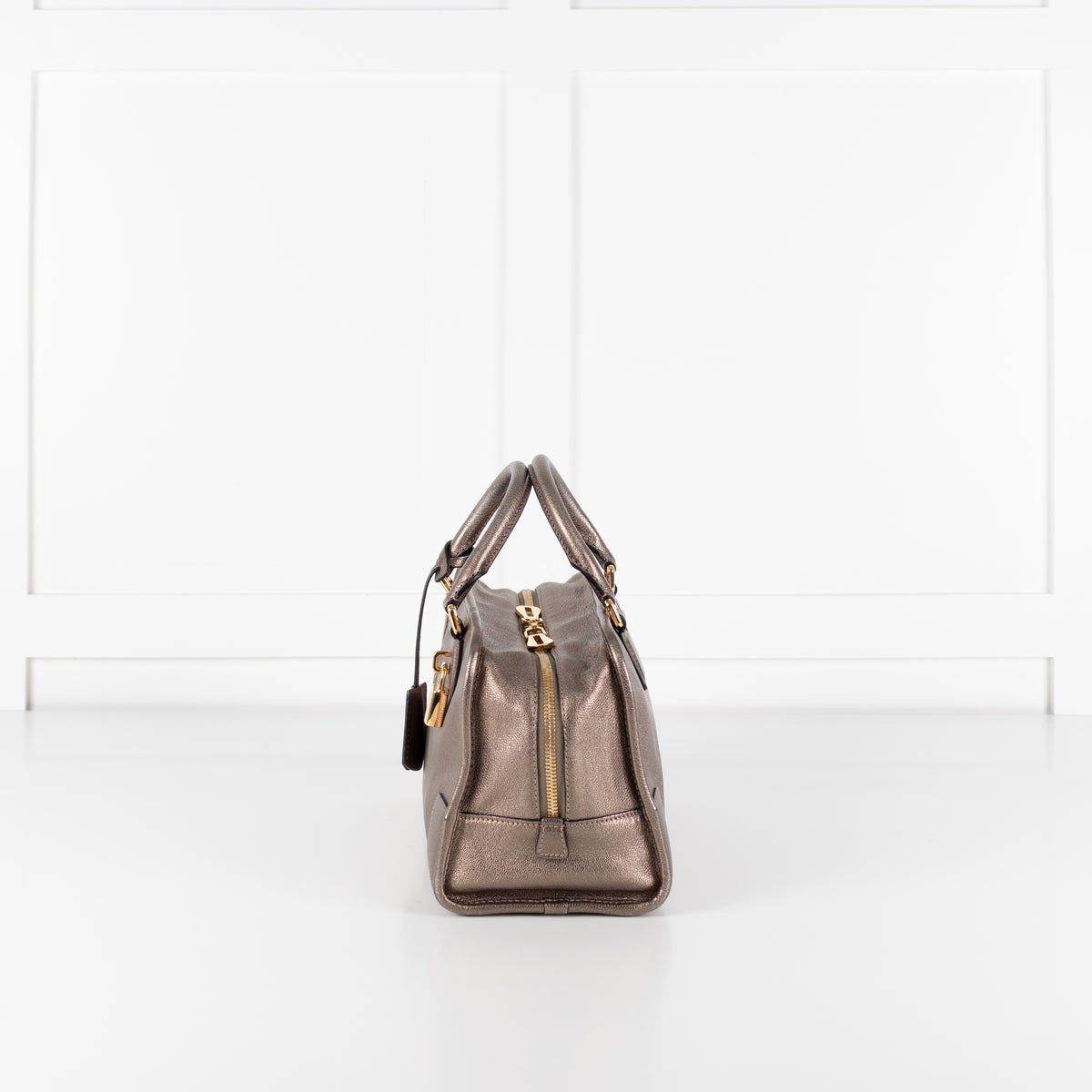 Side image of Loewe Gold Tone Amazona Bag