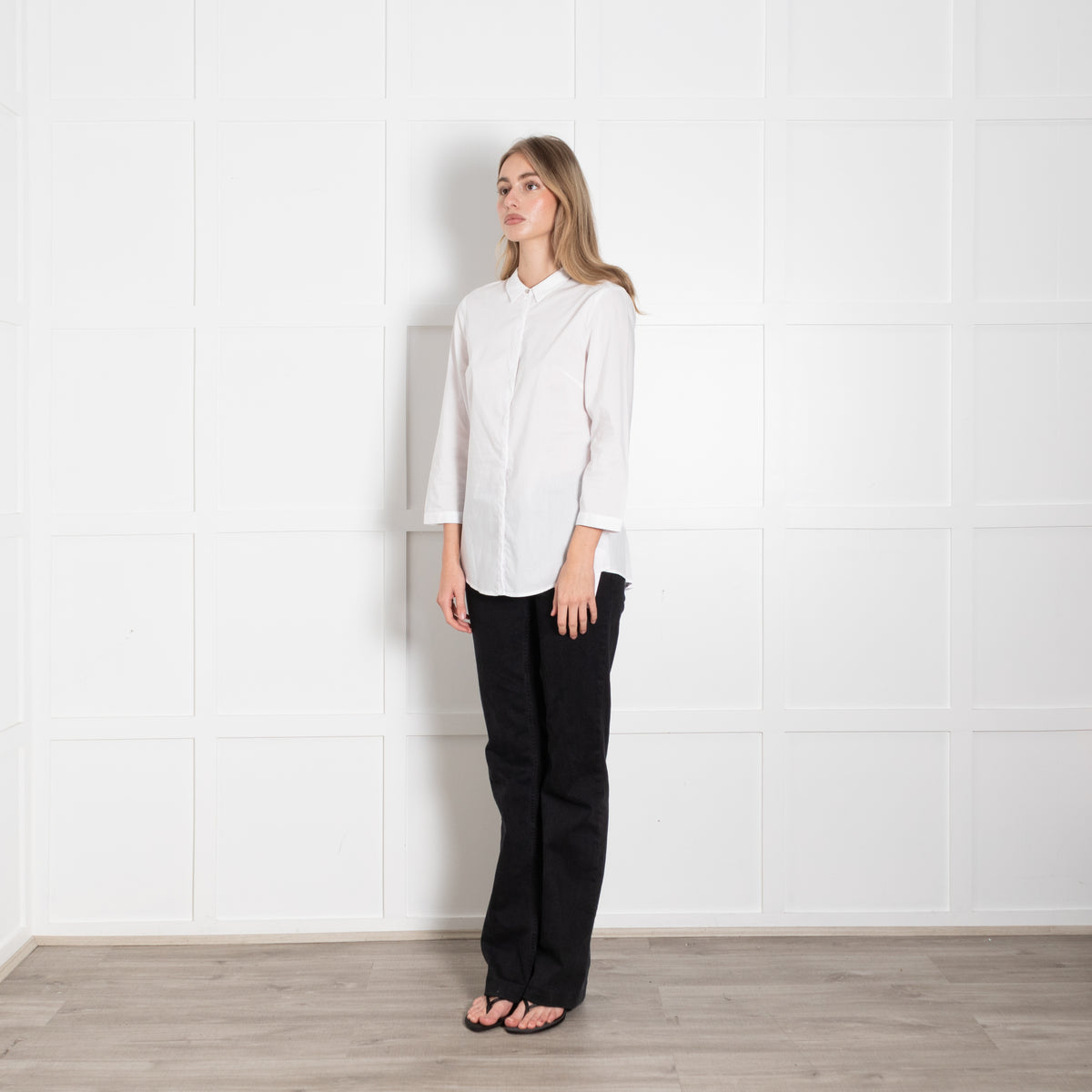 Philosophy Blues Original White Shirt With Crystal Top Button