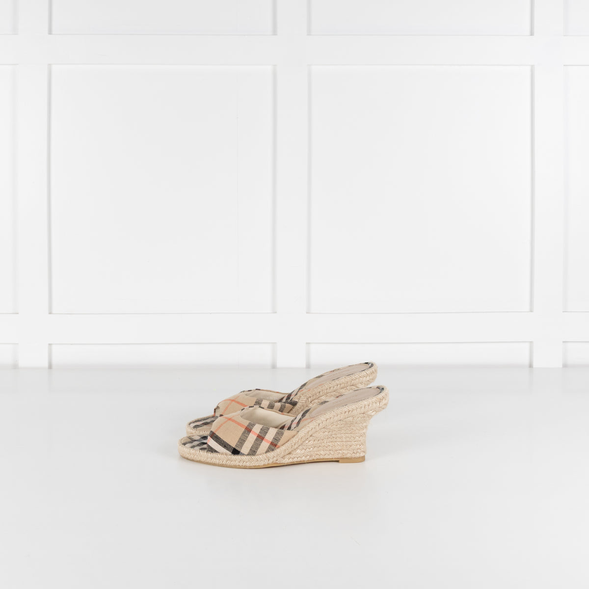 Burberry Check Espadrille Wedge