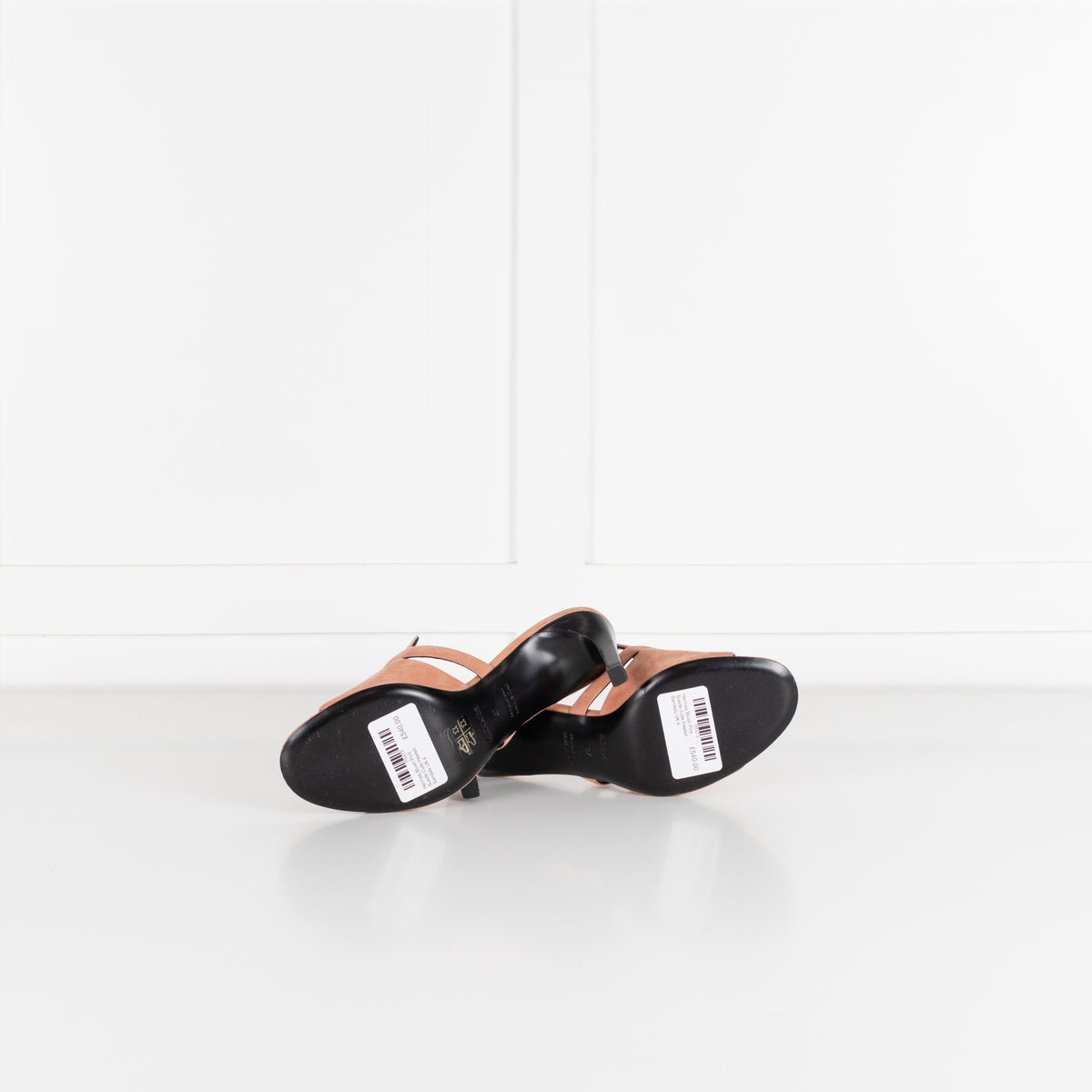 Hermes Blush Pink Suede Cute Heeled Sandals