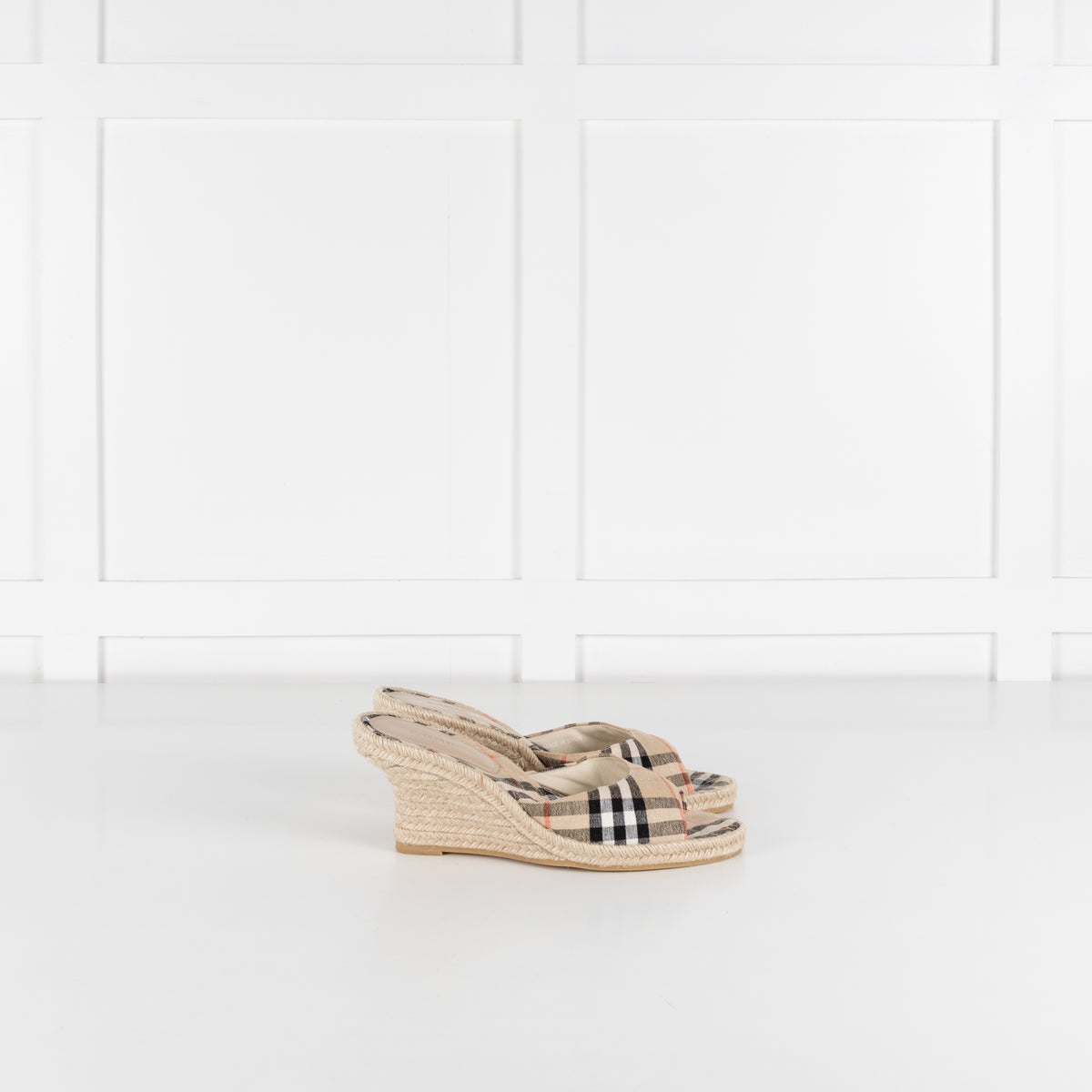 Burberry Check Espadrille Wedge