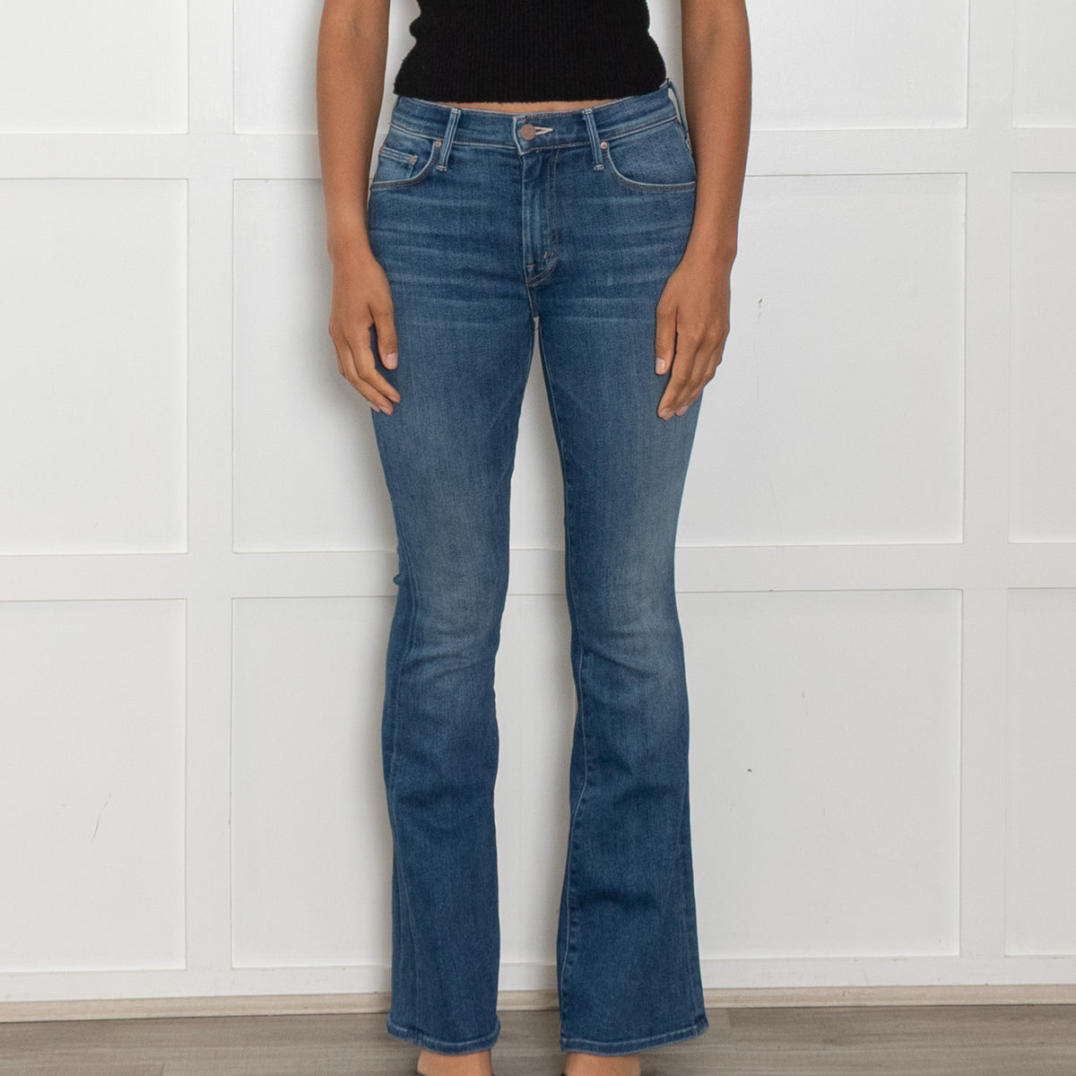 Mother Blue Flared The Weekender Jeans