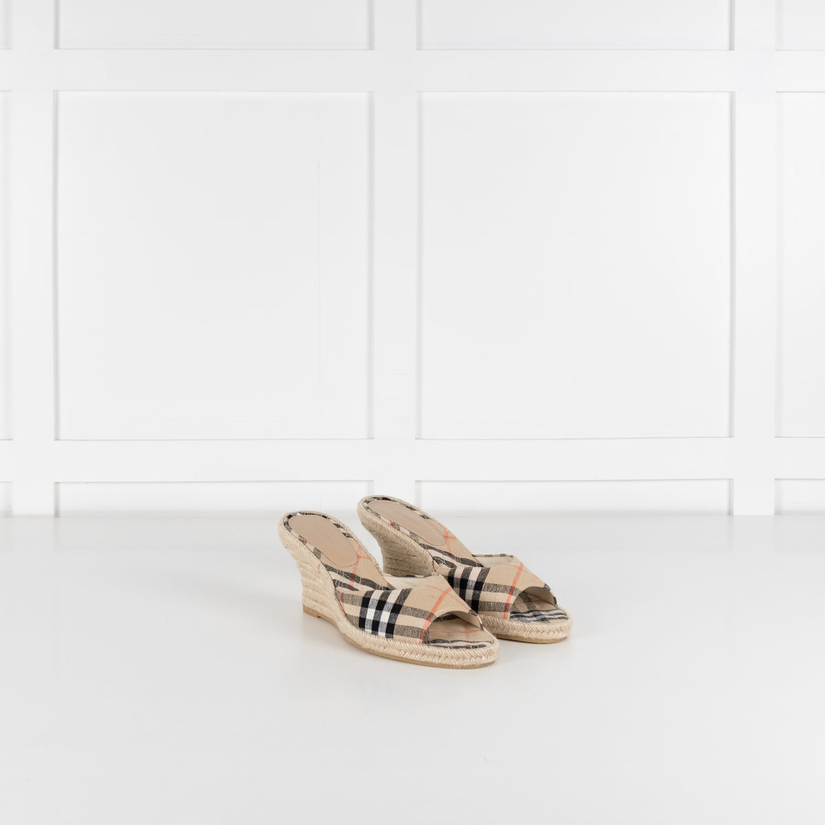 Burberry Check Espadrille Wedge